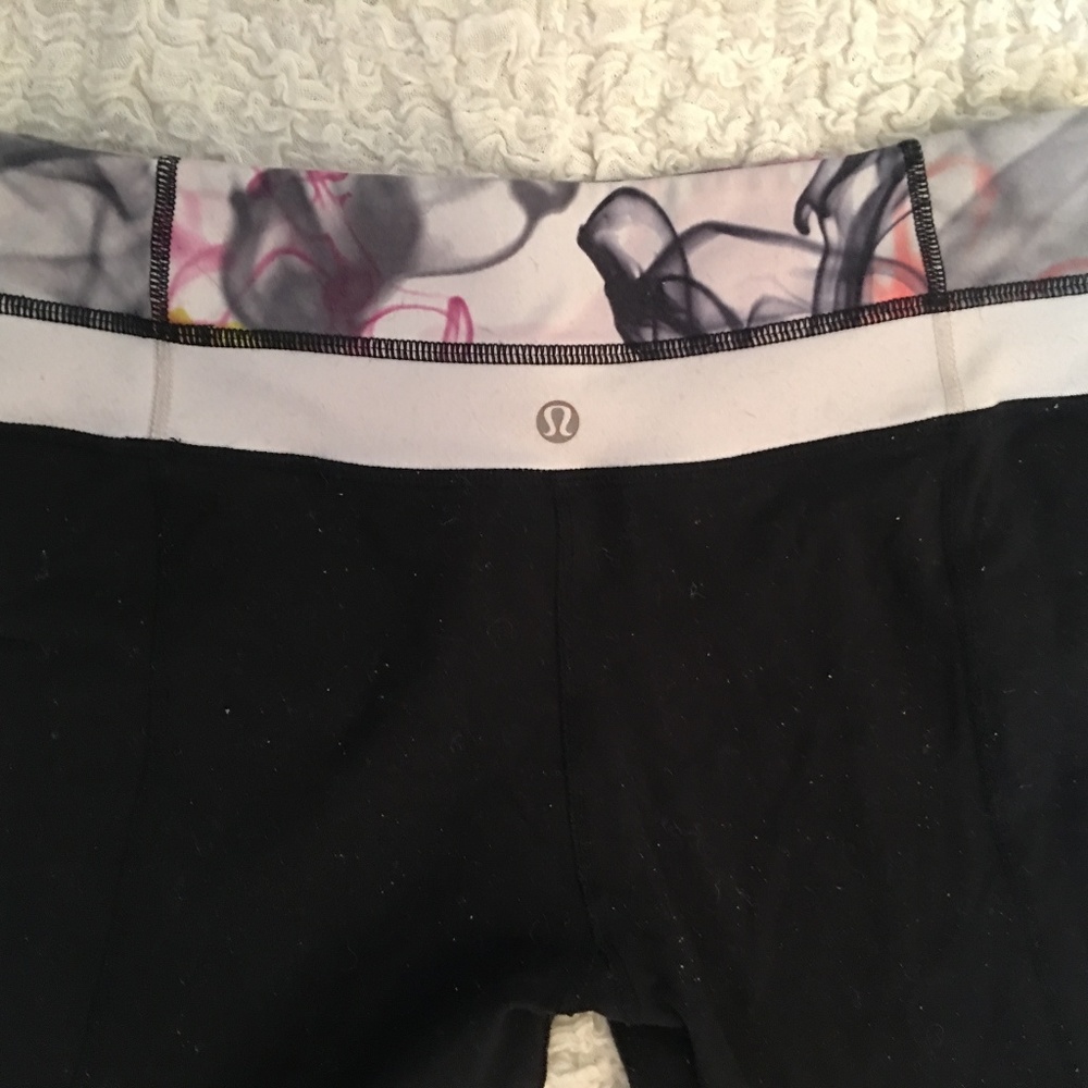 Black Lululemon flare yoga pants